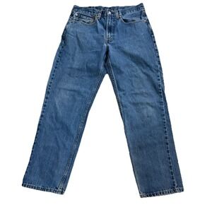 Levis 550 Relaxed Fit Blue Denim Jeans Men 34x32 (32x30) Medium Wash 100% Cotton